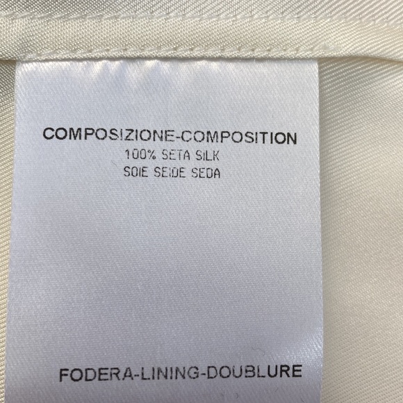 Alexander McQueen Women’s Top Size 46 Cream and black 100% fine silk Italy - Picture 7 of 7